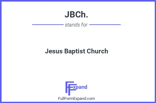 Full form of JBCh.