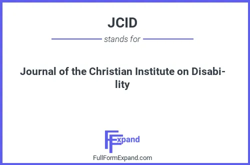 Full form of JCID