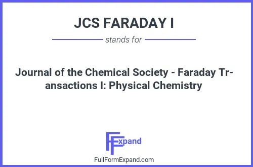 Full form of JCS FARADAY I