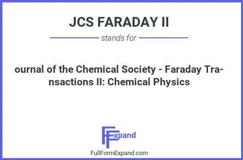Full form of JCS FARADAY II