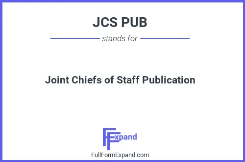 Full form of JCS PUB