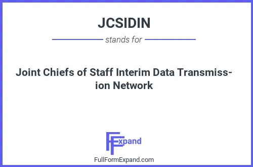 Full form of JCSIDIN