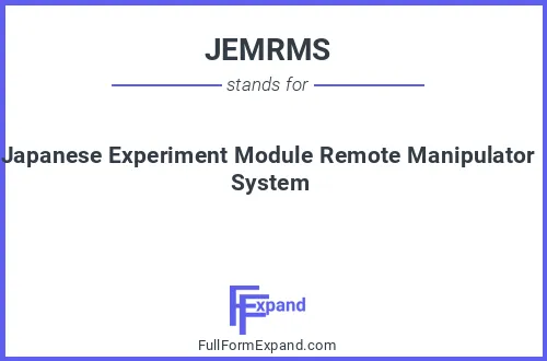 Full form of JEMRMS
