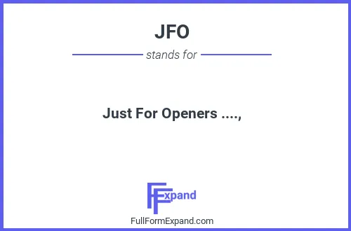 Full form of JFO