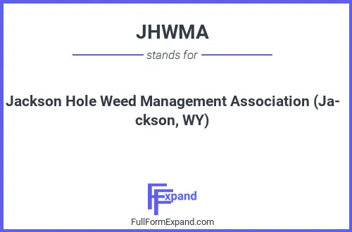 Full form of JHWMA