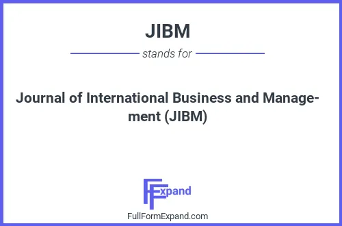 Full form of JIBM
