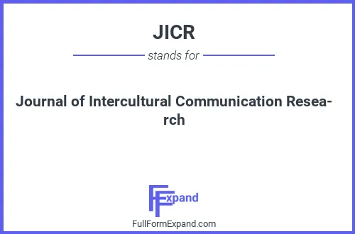Full form of JICR