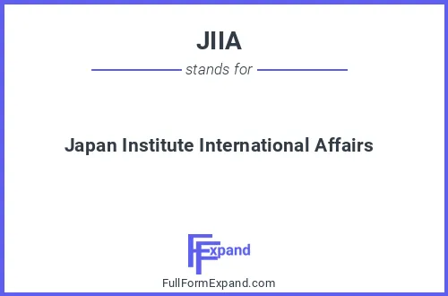 Full form of JIIA