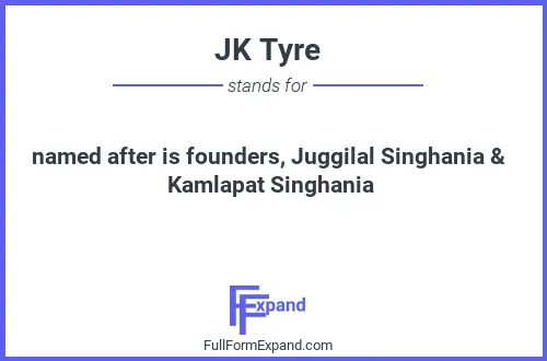 Full form of JK Tyre