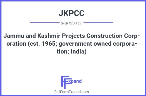 Full form of JKPCC