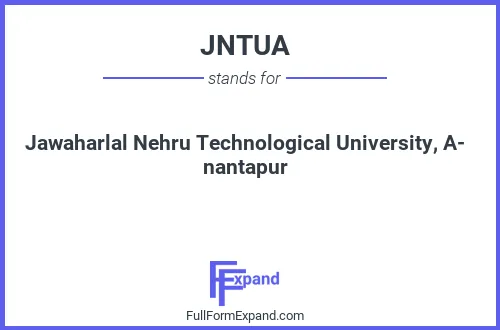 Full form of JNTUA