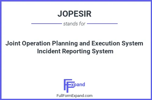 Full form of JOPESIR