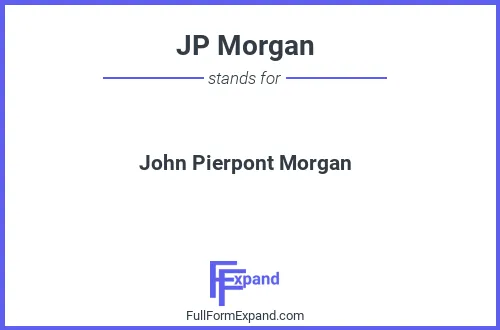 Full form of JP Morgan