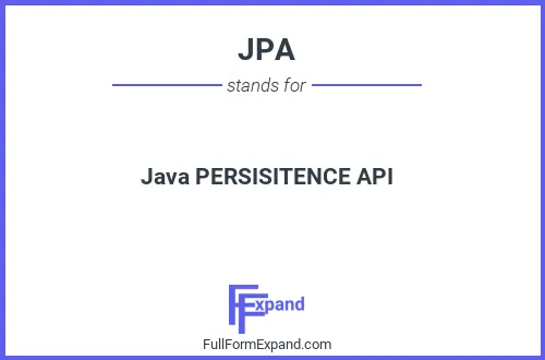 Full form of JPA