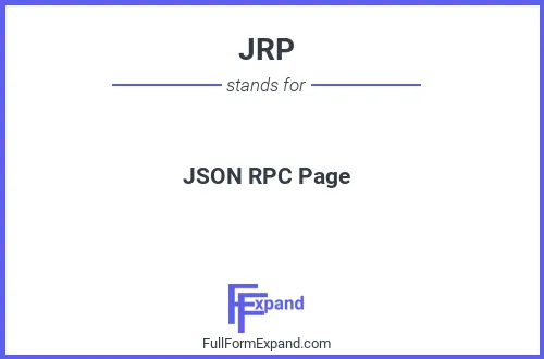 Full form of JRP