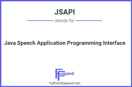 Full form of JSAPI