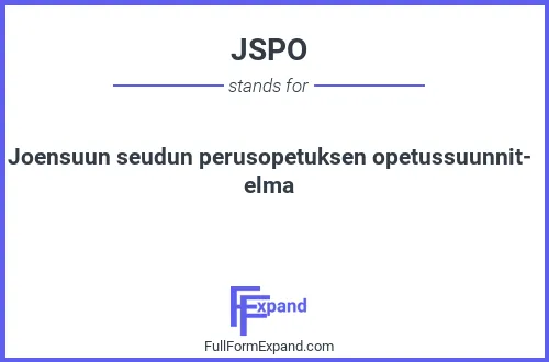 Full form of JSPO