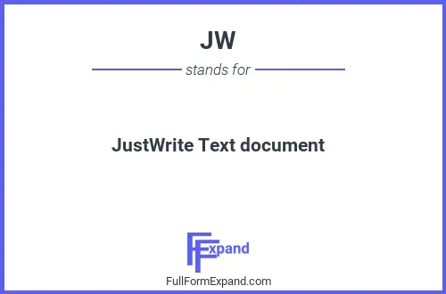 Full form of JW