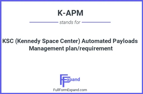 Full form of K-APM