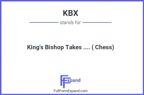 Full form of KBX