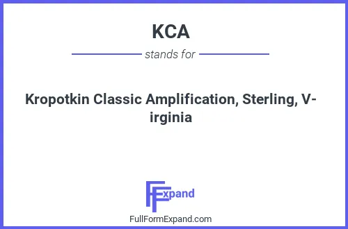 Full form of KCA