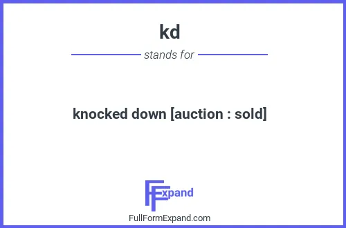 Full form of kd
