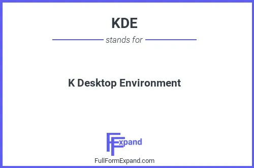 Full form of KDE