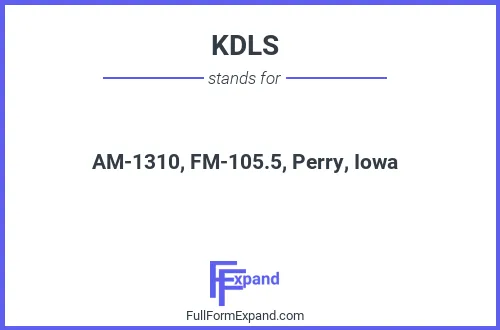 Full form of KDLS