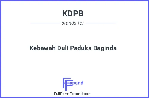 Full form of KDPB