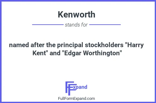 Full form of Kenworth