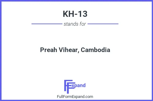 Full form of KH-13