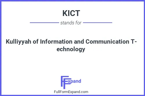 Full form of KICT