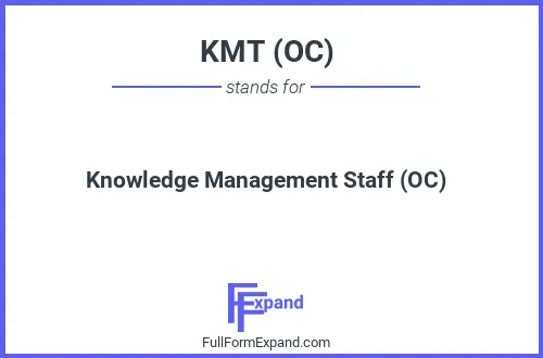 Full form of KMT (OC)