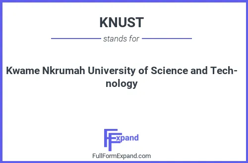 Full form of KNUST