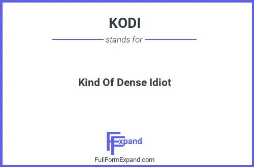 Full form of KODI