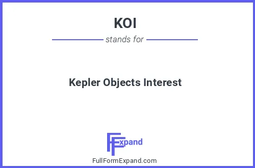Full form of KOI