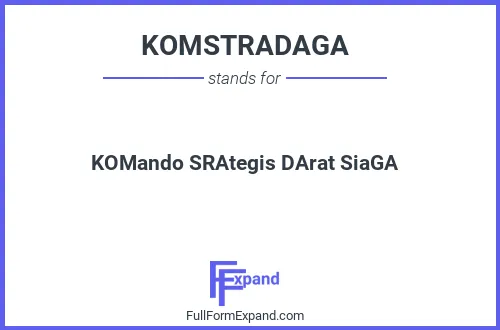 Full form of KOMSTRADAGA