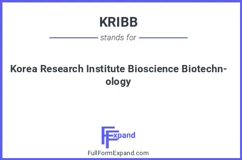 Full form of KRIBB