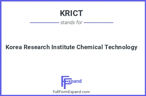 Full form of KRICT