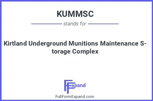 Full form of KUMMSC