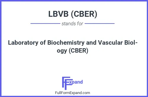 Full form of LBVB (CBER)