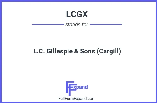 Full form of LCGX