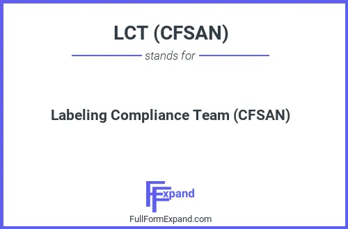 Full form of LCT (CFSAN)