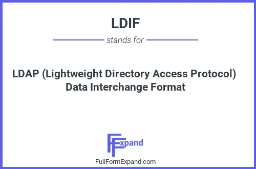 Full form of LDIF