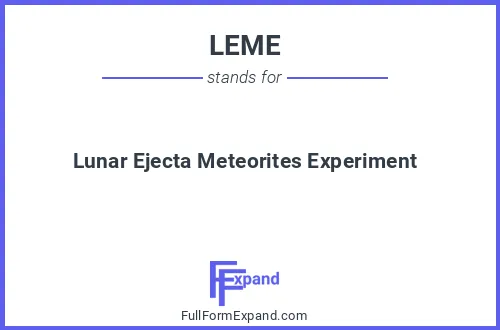 Full form of LEME