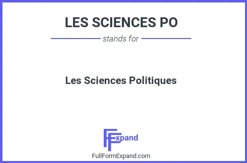Full form of LES SCIENCES PO