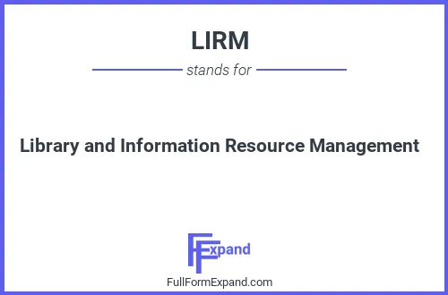 Full form of LIRM
