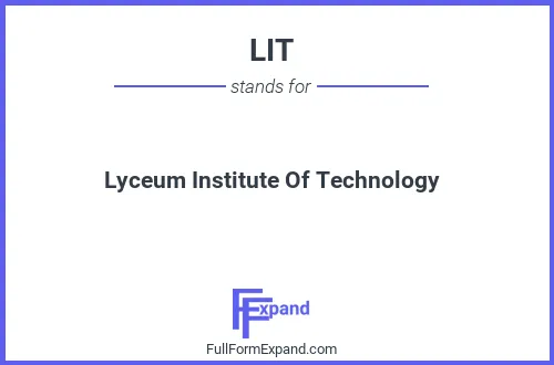 Full form of LIT