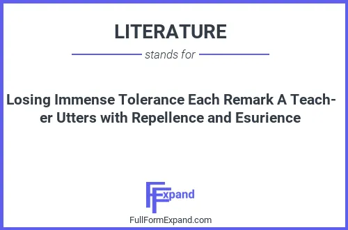 Full form of LITERATURE