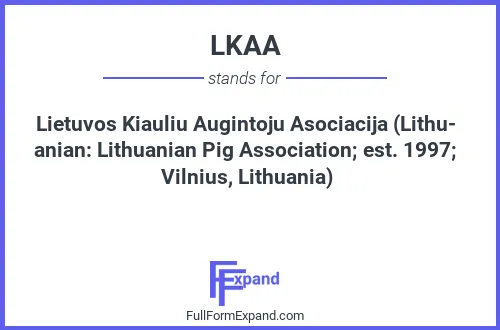 Full form of LKAA
